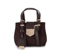 Carvela Women's 'Maria Micro Weave' Suedette Bag in Dark Brown