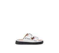 Carvela 'pavilion' Leather Sandals In Silver Silver 3