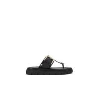Carvela Women's 'Pavilion T Bar Mule' Leather Flats in Black | Size: 5 Carvela Black 5