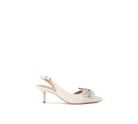 Carvela Women's 'Regal Bow Sling 2' Leather Heels in Cream | Size: 8 Carvela Cream 8
