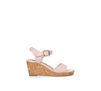 Carvela Womens Carvela Sadie Stud-Embellished Leather Wedge Sandals Pink Eur 37 / 4 UK Women