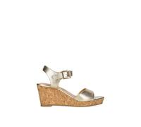 Carvela Womens Carvela Sadie Stud-Embellished Leather Wedge Sandals Gold Eur 39 / 6 UK Women