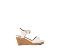 Carvela Womens Carvela Sadie Wide-Fit Leather Wedge Sandals White Eur 41 / 8 UK Women