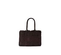 Carvela Women's 'Salerno Tote' Silk Blend Bag in Dark Brown Carvela Dark Brown