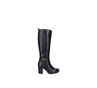 Carvela Silver Leather Knee High Boots, Black