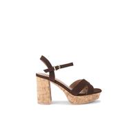 Carvela Women's 'Sonata Cork' Fabric Sandals in Brown | Size: 4 Carvela Brown 4