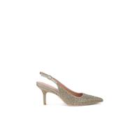 Carvela Women's 'Spirit Sling Jewel' Fabric Heels in Gold | Size: 4