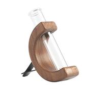 Carvent Flower Base - Mini Glass Car Flower Base Clip | Wooden Car Vase Vent Clip | Elegant Fresh Plant Auto Air Vent Charm, Portable Car Flower Planter, Glass Tube Vase Flower Holder