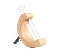 Carvent Flower Base - Mini Glass Car Flower Base Clip | Wooden Car Vase Vent Clip | Elegant Fresh Plant Auto Air Vent Charm, Portable Car Flower Planter, Glass Tube Vase Flower Holder