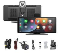 Carvera Smart 10.26" CarPlay & Dual-Dash Cam System, 10.26Inch Carplay & Android Auto Car Touch Stereo, with 4K Dash Cam, Backup Camera,Bluetooth,GPS Navigation