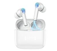 Carviki In-Ear Headphones Bluetooth 5.3,Noise Cancelling Earbuds 4 Mics,50H Playtime,LED Power Display,Waterproof IPX7,Excellent Sound,Comfortable Fit,iPhone Samsung Huawei OnePlus AirPods