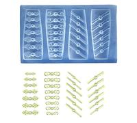 Carving Flower Nails Art Mold Silicone Template for Crafting Floral Resin Design and Creative Nails Decorations