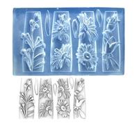 Carving Flower Nails Art Mold Silicone Template for Crafting Floral Resin Design and Creative Nails Decorations