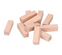 Carving Wood Block Set, 11pcs Natural Beech Wood, Unfinished Wooden Stamp 7 x 2 x 2cm - Easy to Use, Ideal for Beginner to Expert Carvers, DIY Whittling Tool