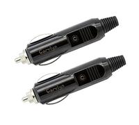 Carviya 3 5 6 8 10 15 20 Amp Male Car Cigarette Lighter/Aux Socket Plug Connector 12 Volt With Fuse Diode Indicator (15 Amp / 2 Pack)