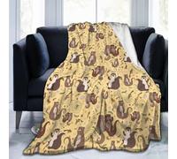 Carwayii Sea Otters Blanket Otter Throw Blanket Otter Gift for Women Men Soft Flannel Blanket Sofa Blanket Durable Travel Blanket Otter Birthday Gift 60""X50"", 56-D-91