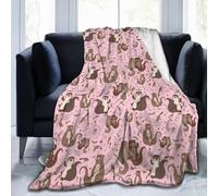 Carwayii Sea Otters Blanket Otter Throw Blanket Otter Gift for Women Men Soft Flannel Blanket Sofa Blanket Durable Travel Blanket Otter Birthday Gift 60"X50"