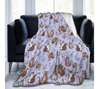 Carwayii Sea Otters Throw Blanket - Soft Flannel, Durable Travel & Sofa Blanket - Otter Gift for Women & Men - 80"X60"
