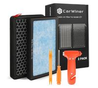 Carwiner Cabin Air Filter 2PCS for Tesla Model 3 Model Y with Activated Carbon, HEPA Air Intake Filter Accessories Replacement