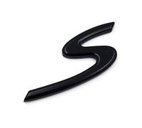 CarWorld Car metal logo, S Sport Metal Sticker Rear Lid Boot Hatch Emblem Badge,For Porsche Cayenne Cayman Macan, Trunk S Letter Emblem Badge