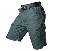 CARWORNIC Men's Tactical Cargo Shorts Rip-Stop Camouflage Military Outdoor Hiking Casual Shorts with Multi Pockets