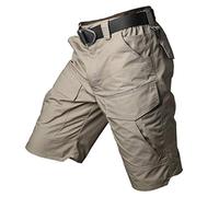 CARWORNIC Men's Tactical Cargo Shorts Rip-Stop Camouflage Military Outdoor Hiking Casual Shorts with Multi Pockets