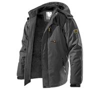 CARWORNIC Men's Windproof Mountain Ski Jacket Winter Warm Snow Hooded Windbreaker Skating Fishing Hiking Snowboarding Coat Outdoor Waterproof Fleeced Raincoat Casual Downhill Camouflage Outwear