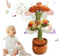CARxlythic Dancing Talking Cactus Toy, Singing Cactus Dancing Musical Tummy Time Toys Baby Mimicking Repeats What You Say, Boys Girls Interactive Toys Gifts for 0-6 6-12 Months Babies