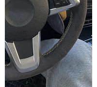 CarXs Hand Sewing Black Suede Car Steering Wheel Braid Cover,Fit For BMW Z4 E89 2009 2010 2011 2012 2013 2014 Car Accessories