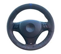 CarXs Hand-sewn Suede Leather Car Steering Wheel Braid Cover,Fit For BMW E90 E91 E92 E93 E87 E81 E82 E88 X1 E84 Car Accessories