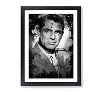 Cary Grant No.1 Modern Cb Framed Wall Art Print, Ready to Hang Picture for Living Room Bedroom Home Office Décor, Black A4 (34 x 25 cm)