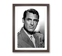 Cary Grant No.1 Modern Framed Print | A2 Walnut Framed Wall Art | Ready to Hang | Modern Nature Picture | Living Room Bedroom Lounge Office