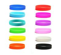 Carykon 12 Pcs Blank Silicone Wristbands Rubber Bracelets Adults Fashion Party Sports Accessories, Assorted 12 Colors