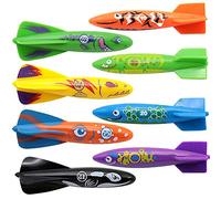 Carykon 8 Pcs Dive Toy Underwater Swimming Pool Toy Gliding Shark Throwing Torpedo