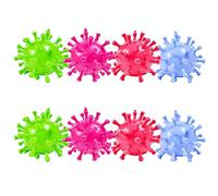 Carykon 8 PCS Strange New Vent Toy Virus Ball TPR Decompression Vent Beads Hand Pinched Ball
