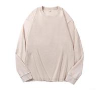 Carylozet 95% cotton 5% spandex, washed distressed finish, loose comfortable fit, long sleeve o-neck, casual daily wear