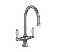 Carysil Thames Traditional Twin Lever Kitchen Mixer - Chrome