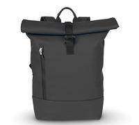 Cas8 Soho Backpack Laptop Backpack for Men and Women, Waterproof Backpack, Backpack with Roll Top, Notebook Backpack 14 Inch for University, Business, Leisure & Work, Black rubber., SOHO60, Rucksack