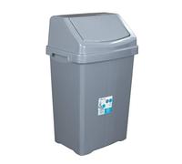 Casa 25L Swing Bin Silver in Grey Casa Grey