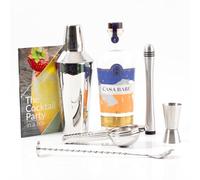Casa Baru White Rum Cocktail Bundle | Casa Barú Blanco Rum 40% ABV 70cl | Cocktail Set with Shaker, Jigger, Spoon, Muddler, Juicer & Recipe Book