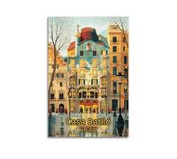 Casa Batlló Spain Vintage Travel Art Posters Home Decor Wall Art Hanging Picture Print Bedroom Decorative Room Aesthetic 12x18inch(30x45cm)