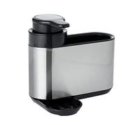Casa & Casa Classico Stainless Steel Soap Dispenser & Sponge Holder, Dishwashing Dispenser Pump Bottle with Holder for Kitchen & Bathroom Fingerprint-Proof Coating, Kitchen Sink Organiser Caddy