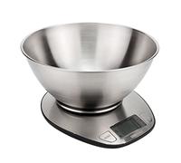 Casa&Casa Digital Kitchen Scales & bowl, Professional Food Weighing Scale with Display, Electronic Scale Weight g, lb, oz & kg for Meal Prep, Cooking & Baking, Precise Graduation 1g, Stainless Steel