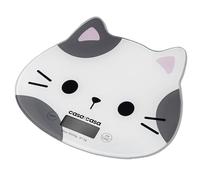 Casa & Casa Electronic Kitchen Scale (Leo Cat), 5kg/11lbs Capacity, Sl lass Surface, Digital Kitchen Scales, LCD Display, Food Scales, Kitchen Essentials, Multi Unit Conversion, Colourful Print