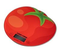 Casa & Casa Electronic Kitchen Scale (Tomato), 5kg/11lbs Capacity, Sleek Glass Surface, Digital Kitchen Scales, LCD Display, Food Scales, Kitchen Essentials, Multi Unit Conversion, Colourful Print