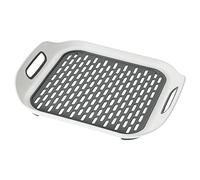 Casa & Casa Soft Sink Mat, Dish Drying Mat for Kitchen Counter, 35.5 x 30 x 6, Sink Drain Mats, Easy Clean Dishwasher, Kitchen Sink Mat for Glassware & Dishes, White/Grey