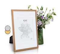 Casa Chic Picture Frame with Mount 31 x 23 cm for Certificate and Collage Glass Photo Frame Standing/Wall Mounted Frame Vertical/Horizontal Use Metal Picture Frame