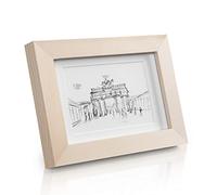 Casa Chic Picture Frames, 10x15 cm Photo Frame, Standing/Wall Mounted Photo Frames For Home & Office, Vertical/Horizontal Display, Real Glass & Wood, Passepartout Poster Frame, Picture Frame