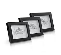 Casa Chic Picture Frames, 18x13 cm Photo Frame, Standing/Wall Mounted Photo Frames For Home & Office, Vertical/Horizontal Display, Real Glass & Wood, Passepartout Poster Frame, Picture Frame
