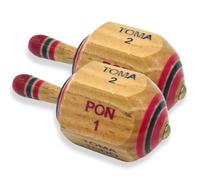 Casa De Queta Toma Todo Mexican Game 3 Inch (2-Pack) - Pirinola Mexicana Spinning Top Game - Premium Mexican Toys, Artesania Mexicana De Primera Calidad